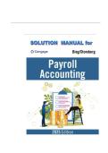 Solution manual for Payroll Accounting 35th Edition by Bernard Bieg and Bridget Stomberg &vert; All Chapters Latest Verified Edition Recommended