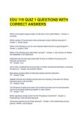 EDU 119 QUIZ 1 QUESTIONS WITH CORRECT ANSWERS 