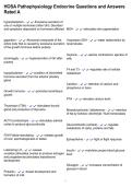 HOSA Pathophysiology Endocrine Questions and Answers Rated A