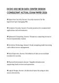 DCDC-002 BICSI DATA CENTER DESIGN CONSULTANT ACTUAL EXAM PAPER 2026
