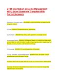 C724 Information Systems Management WGU Exam Questions Complete With Correct Answers