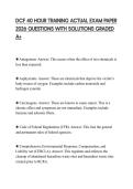 DCF 40 HOUR TRAINING ACTUAL EXAM PAPER 2026 QUESTIONS WITH SOLUTIONS GRADED A&plus;