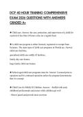 DCF 40 HOUR TRAINING COMPREHENSIVE EXAM 2026 QUESTIONS WITH ANSWERS GRADED A&plus;