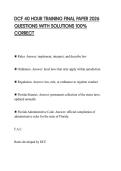 DCF 40 HOUR TRAINING FINAL PAPER 2026 QUESTIONS WITH SOLUTIONS 100&percnt; CORRECT