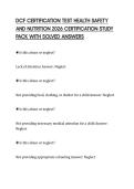 DCF CERTIFICATION TEST HEALTH SAFETY AND NUTRITION 2026 CERTIFICATION STUDY PACK WITH SOLVED ANSWERS