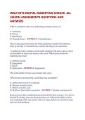 WGU D378 DIGITAL MARKETING SCIENCE&colon; ALL  LESSON ASSESSMENTS QUESTIONS AND  ANSWERS 
