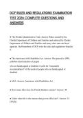 DCF RULES AND REGULATIONS EXAMINATION TEST 2026 COMPLETE QUESTIONS AND ANSWERS