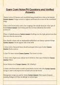 Exam Cram Nclex-PN Questions and Verified  Answers