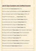 Last IV Quiz Questions and Verified Answers