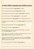 IV FINAL TERM 4 Questions and Verified Answers 