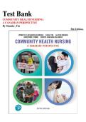 Community Health Nursing Test Bank&colon; 5th Edition Canadian Perspective Q&A Study Guide