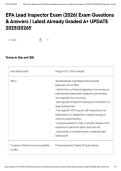 EPA Lead Inspector Exam &lpar;2026&rpar; Exam Questions & Answers &vert; Latest Already Graded A&plus; UPDATE 2025&vert;2026&excl;&excl;