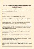 RN 1ST TERM PHARM MIDTERM Questions and  Verified Answers