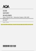 AQA GCSE HISTORY 8145&sol;2B&sol;D Paper 2 Section B&sol;D&colon; Restoration England&comma; 1660&ndash;1685 Mark scheme June 2025