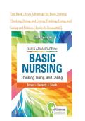 Test Bank -Davis Advantage for Basic Nursing Thinking&comma; Doing&comma; and Caring Thinking&comma; Doing&comma; and Caring 3rd Edition &lpar; Leslie S&period; Treas&comma;2024 &rpar; Newest Edition