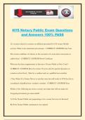NYS Notary Public Exam Questions and Answers 100&percnt; PASS