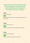 Midterm Exam&colon; NR605 &sol; NR 605 &lpar;Latest 2026&sol;2027 Update&rpar; Diagnosis & Management in Psychiatric-Mental Health across the Lifespan Practicum &vert; Actual Questions with Verified Answers &vert; 100&percnt; Correct &ndash; Chamberlain&period; 