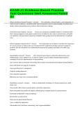 EXAM &num;1 Evidence Based Practice Test Questions Well Answered Rated A&plus; 