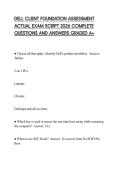 DELL CLIENT FOUNDATION ASSESSMENT ACTUAL EXAM SCRIPT 2026 COMPLETE QUESTIONS AND ANSWERS GRADED A&plus;