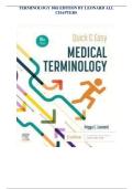 Test Bank for Quick and Easy Medical Terminology&comma; 10th Edition by Leonard &vert; All Chapters Questions & Answers