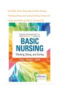 Test Bank -Davis Advantage for Basic Nursing Thinking&comma; Doing&comma; and Caring Thinking&comma; Doing&comma; and Caring 3rd Edition &lpar; Leslie S&period; Treas&comma;2024 &rpar; Newest Edition