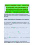 NYSTCE Childhood Literacy 221 &ndash; EXAM STUDY GUIDE 2026&sol;2027 COMPLETE QUESTIONS WITH VERIFIED CORRECT ANSWERS &vert;&vert; 100&percnt; GUARANTEED PASS <NEWEST VERSION>
