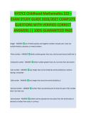 NYSTCE Childhood Mathematics 222 &ndash; EXAM STUDY GUIDE 2026&sol;2027 COMPLETE QUESTIONS WITH VERIFIED CORRECT ANSWERS &vert;&vert; 100&percnt; GUARANTEED PASS <NEWEST VERSION>