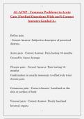 AG-ACNP - Common Problems in Acute  Care &vert;Verified Questions With 100&percnt; Correct  Answers Graded A&plus;