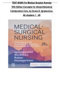 TESTyBANKyFor yMedical-Surgical yNursing y10thyEditionyConcepts yfor yInterprofessional yCollaborative yCare&comma; ybyyDonna yD&period; yIgnatavicius&comma; yAll ychapters y1y&ndash;y69yLATESTySTUDYyEXAMyA&plus;y yGRADED