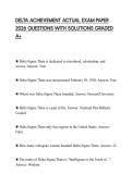 DELTA ACHIEVEMENT ACTUAL EXAM PAPER 2026 QUESTIONS WITH SOLUTIONS GRADED A&plus;