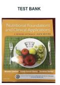 Test bank for Nutritional Foundations and Clinical Applications&colon; A Nursing Approach 6th Edition by Michele Grodner EdD CHES &lpar;Author&rpar;&comma;