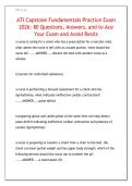 ATI Capstone Fundamentals Practice Exam  2026&colon; 80 Questions&comma; Answers&comma; and to Ace  Your Exam and Avoid Resits