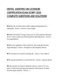 DENTAL ASSISTING MN LICENSURE CERTIFICATION EXAM SCRIPT 2026 COMPLETE QUESTIONS AND SOLUTIONS