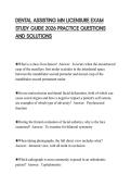 DENTAL ASSISTING MN LICENSURE EXAM STUDY GUIDE 2026 PRACTICE QUESTIONS AND SOLUTIONS