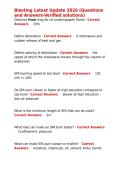 Blasting Latest Update 2026 &lpar;Questions and Answers-Verified solutions