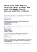 NGWA - Study Guide - Air Rotary-NGWA - STUDY GUIDE - AIR ROTARY COMPREHENSIVE AIR ROTARY DRILLING QUESTIONS & ANSWERS 100&percnt; SOLVED