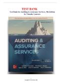 Test Bank Auditing & Assurance Services&comma; 9th Edition by Penelope Bagley&semi; Timothy J&period; Louwers