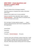 WGU D467 - Exam Questions and Answers &lpar;Latest 2026&rpar;