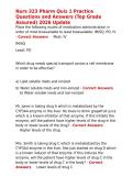 Nurs 323 Pharm Quiz 1 Practice Questions and Answers &lpar;Top Grade Assured&rpar; 2026 Update&period;