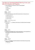 Test Bank for Advertising Media Planning&comma; 4e by Larry Kelly Kim Sheehan &lpar;All Chapters&rpar;