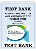 Nursing Delegation and Management of Patient Care 2nd Edition Motacki Test Bank 