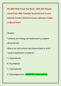 PN 4006 FINAL Exam Test Bank 1 2026-2027 Newest  Actual Exam With Complete Questions And Correct  Detailed Answers &lpar;Verified Answers&rpar; &vert;Already Graded  A&plus;&vert;Brand New&excl;&excl;
