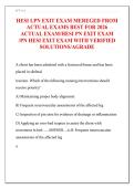 HESI LPN EXIT EXAM MEREGED FROM  ACTUAL EXAMS BEST FOR 2026  ACTUAL EXAM&sol;HESI PN EXIT EXAM  &sol;PN HESI EXIT EXAM WITH VERIFIED  SOLUTIONS&sol;AGRADE