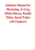 Marketing 3rd Edition Greg Elliott Sharyn Rundle Thiel Solutions Manual Verified Worked Examples 2025&sol; 2026