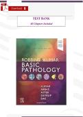 Robbins Basic Pathology &lpar;11th Edition&comma; Kumar & Abbas&rpar; &ndash; Verified Test Bank & Study Guide &lpar;All Chapters Included&rpar;