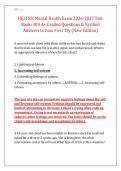 HESI RN Mental Health Exam 2026-2027 Test  Bank&colon; 300 A&plus; Graded Questions & Verified  Answers to Pass First Try &lpar;New Edition&rpar;