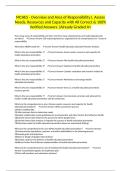 MCHES - Overview and Area of Responsibility I&comma; Assess Needs&comma; Resources and Capacity with All Correct & 100&percnt; Verified Answers &vert;Already Graded A&plus;