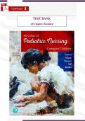 Principles of Pediatric Nursing&colon; Caring for Children &lpar;8th Edition&comma; Jane W&period; Ball&rpar; &ndash; Verified Test Bank & Study Guide &lpar;All Chapters Included&rpar;