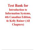 Introduction to Information Systems 4th Canadian Edition Test Bank Verified Questions Answers 2025&sol; 2026