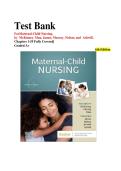 Maternal-Child Nursing Test Bank 6th Edition &ndash; NCLEX Practice Questions & Answers for McKinney&comma; Mau&comma; James&comma; Murray&comma; Nelson&comma; Ashwill &vert; Chapters 1-55 Covered